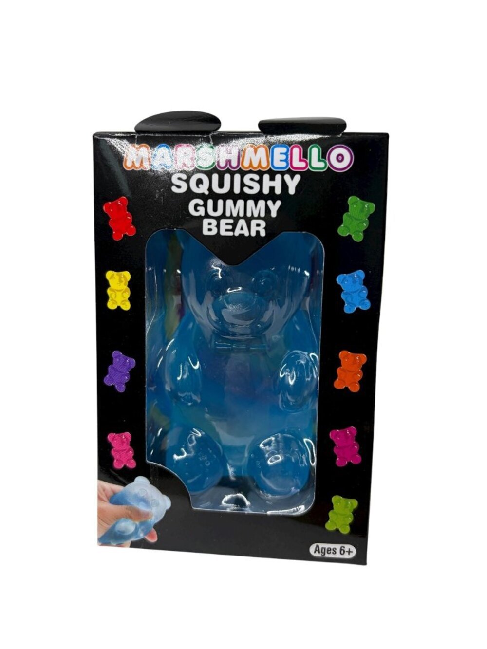 Marshmallow Squishy Gummy Bear Toy Blue New in Box
